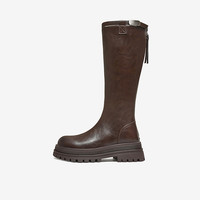 PLUS会员：百思图 25冬商场大筒围骑士靴女高筒长靴