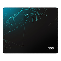 AOC 电竞游戏办公鼠标垫中小号 300*250*3mm办公键盘电脑书桌垫M102/93几何蓝黑色