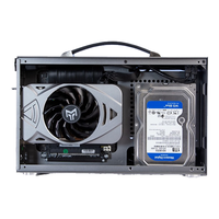 PCCOOLER 超频三 蜂鸟1 I100CW PRO MINI-ITX机箱 非侧透 钛灰色