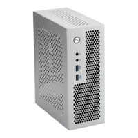 SKTC A09迷你台式机ITX17*17主板小1U电源3.8L全新HTPC电脑空机箱可立可卧 银色USB3.0