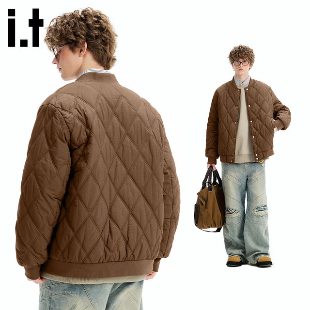 男士棉衣 冬季新款加绒加厚美式潮流外套