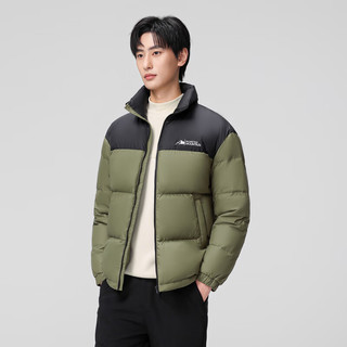 雪中飞百搭时尚休闲斜插式口袋男女同款短款立领羽绒服款 豆绿色|4186 XL 180/96A
