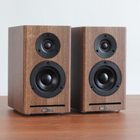 马克埃文斯 发烧桌面3寸二分频hifi无源音箱书架箱高保真家用音响 胡桃木纹色 音箱一对