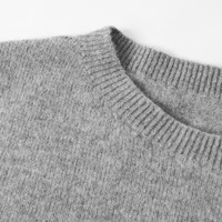 伊芙丽（eifini）蒋欣代言伊芙丽基础多领型打底针织衫25冬季 灰色 圆领  发 M 105-115斤