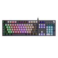 富勒 K1电竞游戏机械键盘黑青茶轴台式笔记本电脑办公家用有线键盘