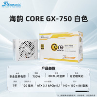 海韵 电源FOCUS GX1000 850 750W金牌全模组支持5090显卡