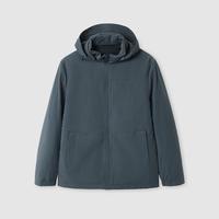 海一家 男士夹棉夹克 2025年秋冬休闲可拆卸帽子保暖外套