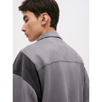 GXG 男装空气层仿麂皮夹克外套 灰色 170/M