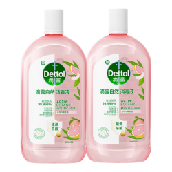 滴露 自然香氛消毒液洗衣持久留香 衣物玩具杀菌 自然消毒液1L*2
