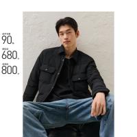 值友专享、保暖服饰：太平鸟 【轻暖保温层】90%绒翻领衬衫式轻薄男式羽绒服