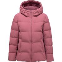 坦博尔羽绒服女蓄热科技冬季宽松短款加厚保暖连帽中老女装外套TD236356 粉黛红 190/108A
