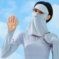 冰丝防晒面罩女全脸防紫外线遮脸一体护颈开车骑车面罩额头防晒
