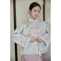 戏蔷薇 女士奢雅新中式浮雕提花棉服外套 冬季