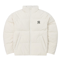 MLB 美职棒（MLB） 男女外套25冬季保暖短款轻加厚羽绒服圣诞 纽约洋基队/奶油色/ M 170/92A