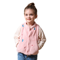 ibaby儿童马甲绒类背心牛奶绒绣花马夹居家服保暖马甲秋冬上衣长袖 立领刺绣马甲-雪兔滚滚 80