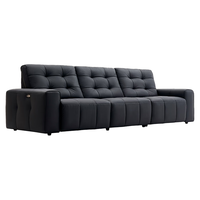 左右劳伦斯零靠墙电动功能沙发头层牛皮沙发 6067大三左电动 深咖 咖色