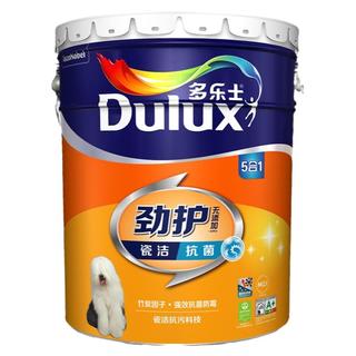 多乐士（Dulux）乳胶漆劲护无添加竹炭瓷洁抗菌五合一油漆涂料A8145 18L定制品