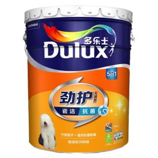 多乐士 劲护竹炭瓷洁抗菌五合一乳胶漆 面漆 5L