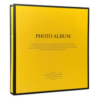 Homeglen 欧美风纸质相册10寸孩子成长纪念册创意diy覆膜自粘 黄色