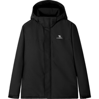 骆驼 CAMEL摇粒绒棉服男士加厚保暖户外防风登山服外套秋冬季M13CA6V005 幻影黑，男款 XL