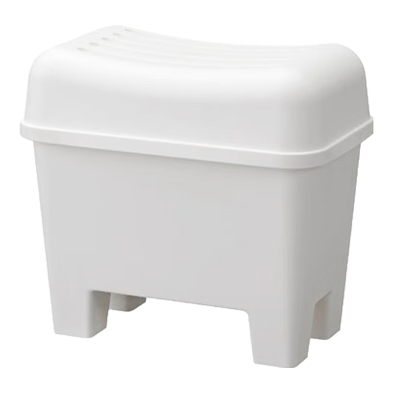 宜家（IKEA）BURSJON波斯昂储物凳家用储物矮凳换鞋凳家用 储物凳白色