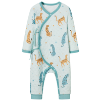 ibaby/英伦宝贝婴儿连体衣新生儿哈衣儿童内衣男女童家居服宝宝爬服春 威风花豹空气层连体 59cm