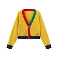 移动端：wigglewiggle25年秋冬彩色纽扣多巴胺风潮装开衫毛衣针织外套