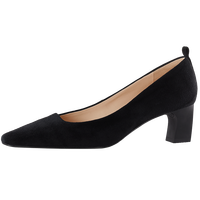 移动端：女鞋黑色高跟鞋大码羊皮粗跟舒适方头通勤职业浅口单鞋黑凤梨