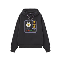 移动端：wigglewiggle25年秋季新款韩国款式经典笑脸花趣味运动连帽卫衣