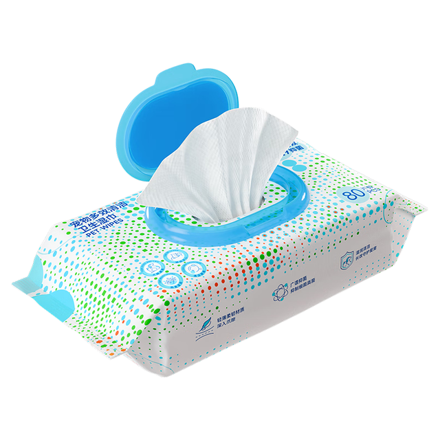 里兜 宠物湿巾80片