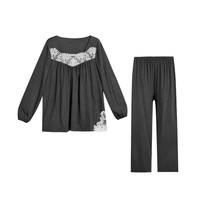 移动端：爱慕先生 情侣圆领套头高弹家居服套装男女秋冬睡衣