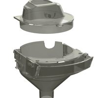 奶粉冲调机漏斗配件 Formula Pro Mini专用替换 带盖灰色 易清洁