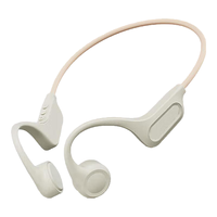 左鱼 不入耳 真骨传导蓝牙耳机  Lightning、Type-C 有线充电 米色