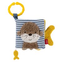 Otter Fabric Book - 动物图案的感觉书:8 页带有令人兴奋的颜色和功能,让您感觉、抓握和惊奇 - 适合 0 个月以上的家庭和外出的完美伴侣