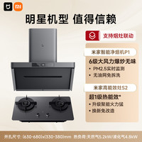 【烟灶组合】小米米家 MIJIA智能净烟机P1抽油烟机燃气灶具一体套装 【经济套装】