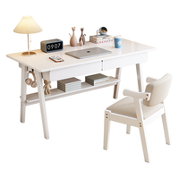 华舟 实木书桌简约小户型家用写字桌台式电脑桌卧室学习桌 1.2米白色 1.2米白色单书桌