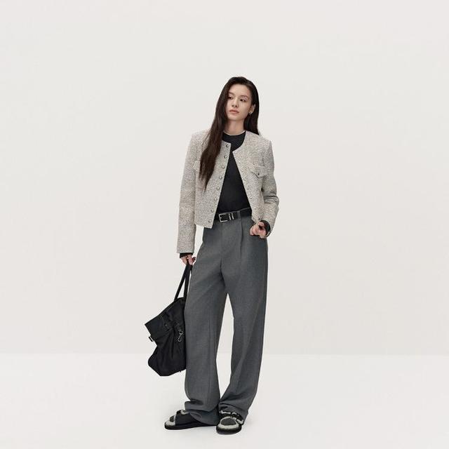 ochirly 女士小香风羽绒外套