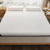 曼克顿 红豆乳胶床垫加厚记忆棉榻米抗压单双人家用宿舍床褥子床垫子 R白蓝 厚度约6cm 150cm