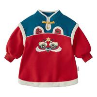 jellybaby 秋冬儿童裙子女童中国风连衣裙公主裙童装拜年服