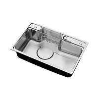 箭牌（ARROW）政府补贴厨房水槽洗菜盆大单槽聚宝盆日式大口径水槽304不锈钢 【压纹大口径】80*48不含龙头