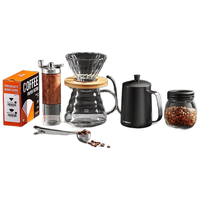 TEOTM手冲咖啡壶套装手磨咖啡机手摇磨豆机手冲咖啡家用咖啡套装6件套