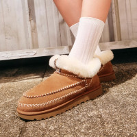 今日必买、保暖服饰：UGG 男女同款 阿尔派 经典翻领超短茸茸雪地靴懒人毛毛鞋 1158224