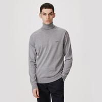 Lacoste 法国鳄鱼男装时尚纯色休闲百搭高领羊毛衫针织衫男士潮流针织衫