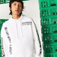 Lacoste 法国鳄鱼男装潮流印花字母连帽卫衣时尚酷帅舒适纯棉男士卫衣