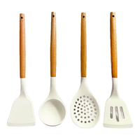 Jidaocook 硅胶铲锅铲不粘锅炒菜铲子汤勺漏铲家用食品级耐高 锅铲+汤勺+漏勺+煎铲