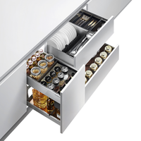 悍高（HIGOLD） 基多拉拉篮 厨卫拉篮厨房橱柜碗碟拉篮抽屉式厨卫拉篮调味收纳篮 350柜-SUS201款调味篮