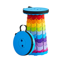 小魔户外折叠凳 便携伸缩凳子小马扎可调节钓鱼凳露营椅子 塑料板凳