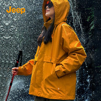 Jeep吉普冲锋外套男女秋冬季加厚保暖立领面包服外套休闲上衣