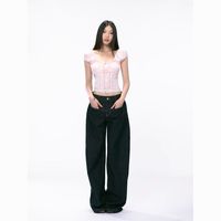 牛仔裤女秋夏2025宽松显瘦低腰直筒阔腿裤垂感拖地长裤