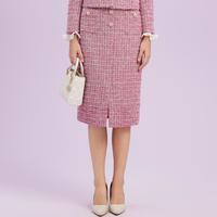 拉珂蒂 秋冬职业装重工通勤半裙女复古半身裙半截裙